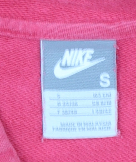 Nike Womens Pink Hoodie Small Size 8/10 Pullover Logo Sweatshirt