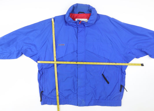 Columbia Mens Blue XL Windbreaker Nylon Jacket Outdoor Hiking