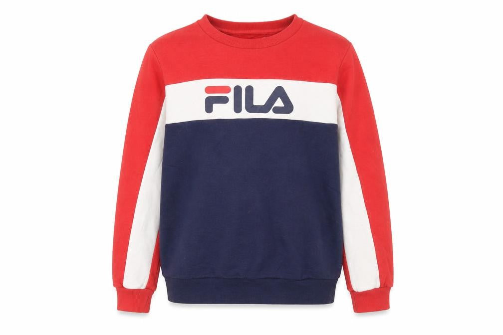 Fila Boys Multicoloured 13-15 Years Pullover Sweatshirt Logo Crew Neck