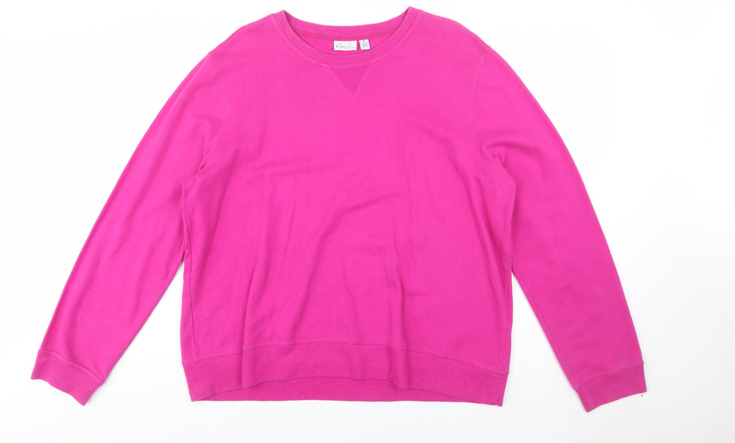 Kim Rogers Womens Pink Crew Neck Pullover Sweatshirt XL