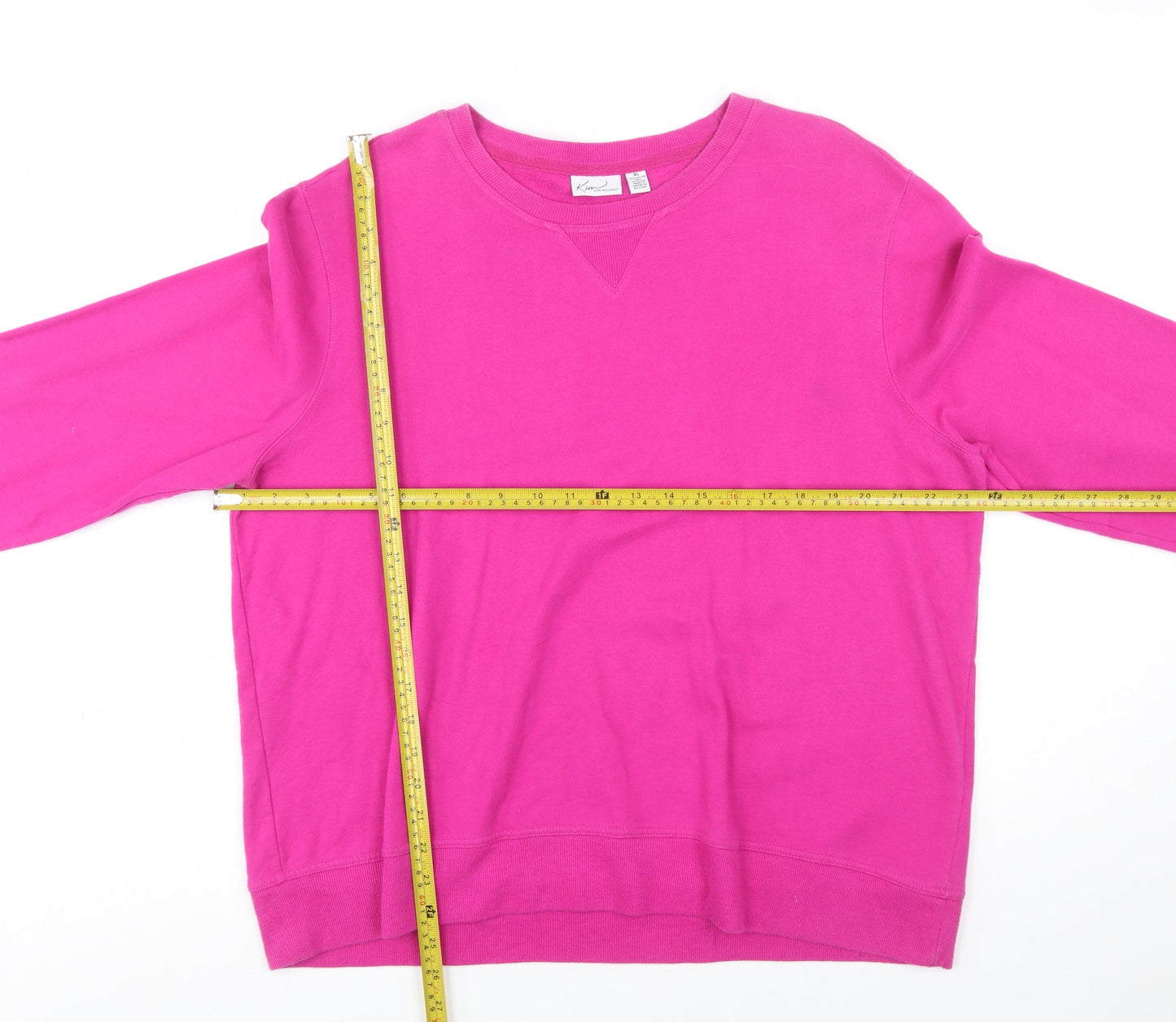 Kim Rogers Womens Pink Crew Neck Pullover Sweatshirt XL