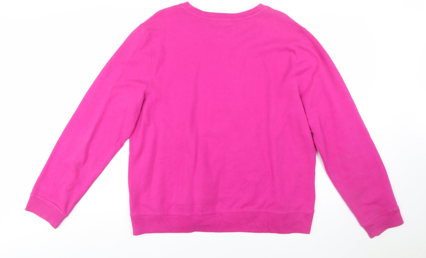 Kim Rogers Womens Pink Crew Neck Pullover Sweatshirt XL
