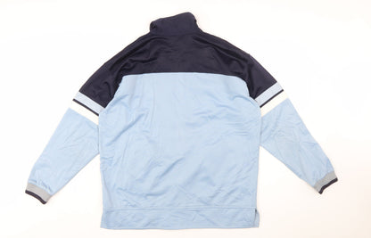 Champion Men's Blue Full Zip Retro Sports Sweatshirt Size S