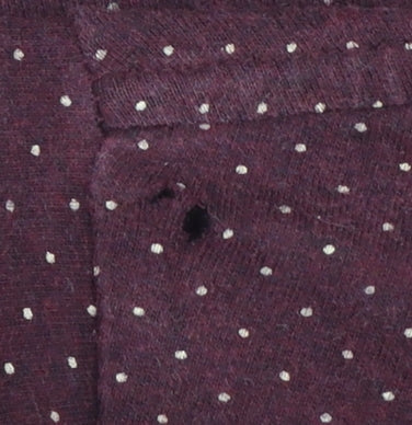 Superdry Mens Burgundy Polka Dot Cotton Polo Shirt Size S