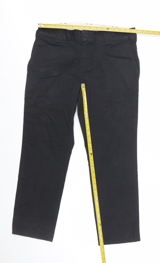 Dickies Men’s Black Slim Fit Chino Trousers W32 L32 Workwear
