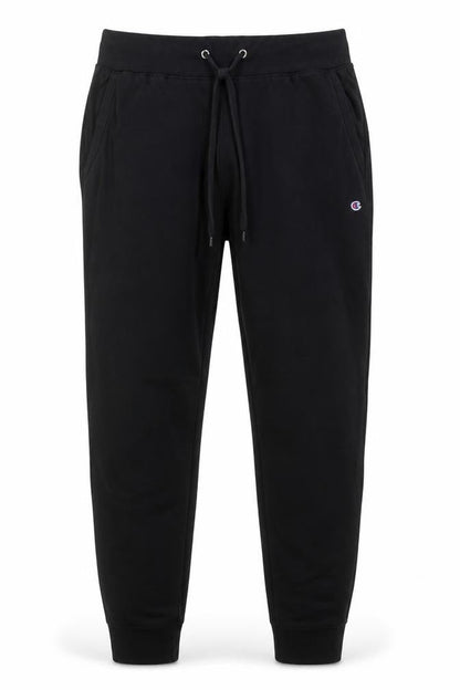 Champion Men's Black Fleece Jogger Trousers Size S Regular Fit