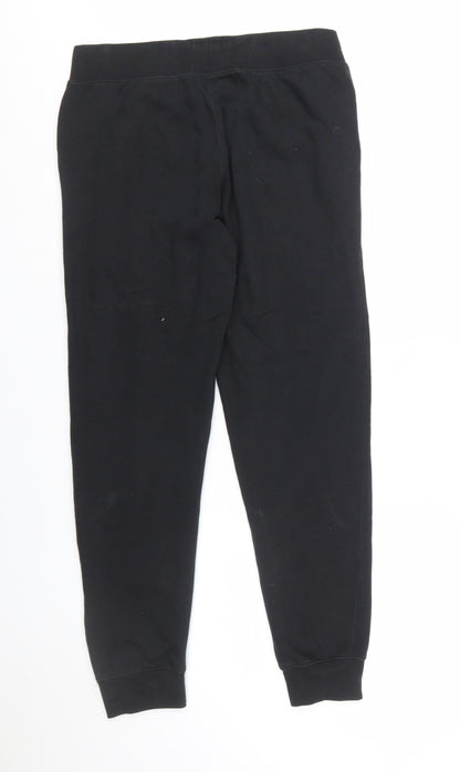 Champion Men's Black Fleece Jogger Trousers Size S Regular Fit