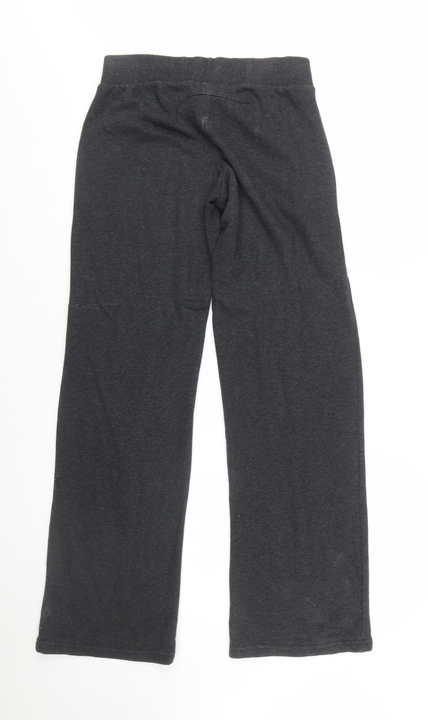 Puma Women Black Cotton Blend Jogger Lounge Trousers Size 10