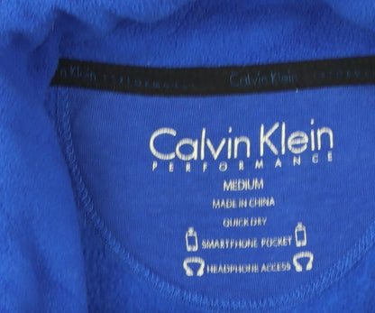 Calvin Klein Performance Women's Blue Fleece Jacket M Quick Dry
