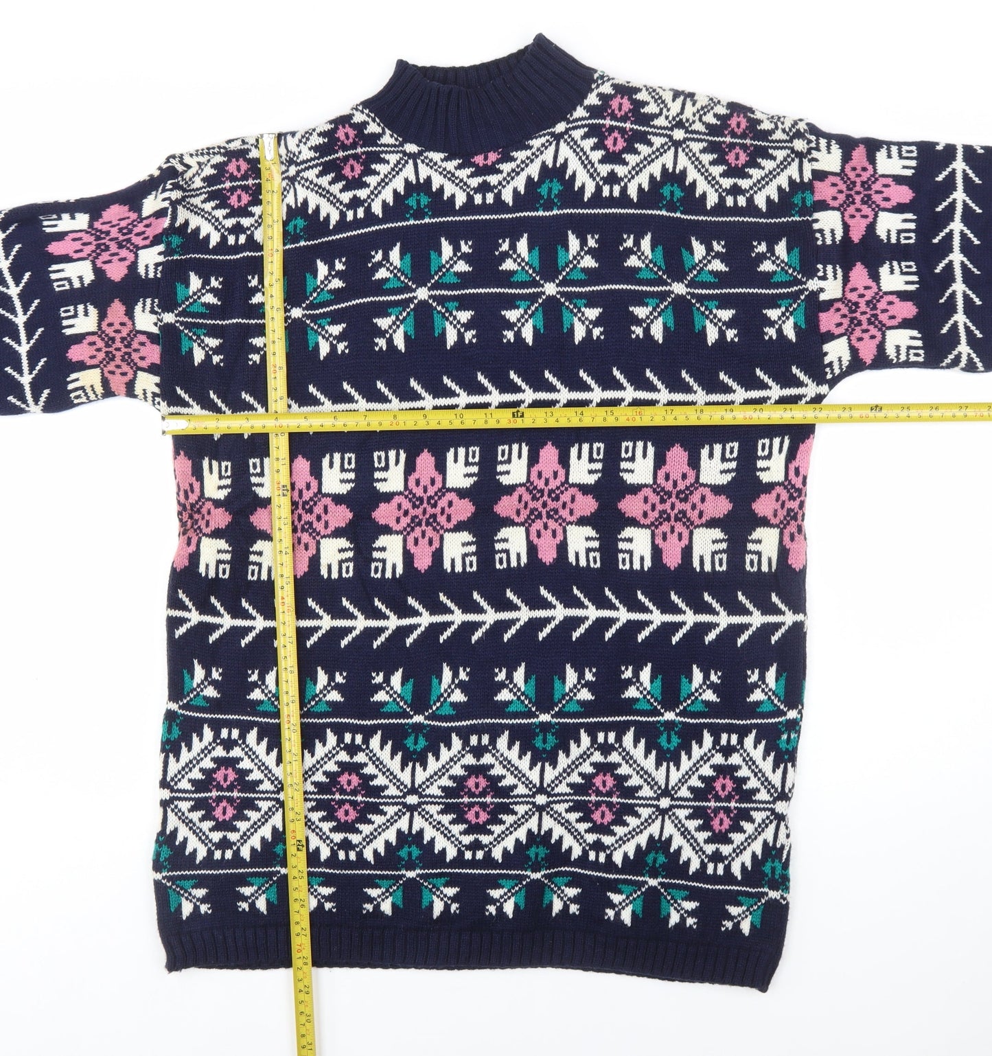 Cut 4 U Womens Multicoloured Fair Isle Knit Jumper One Size
