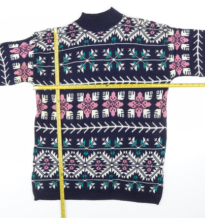Cut 4 U Womens Multicoloured Fair Isle Knit Jumper One Size