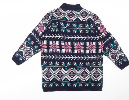 Cut 4 U Womens Multicoloured Fair Isle Knit Jumper One Size
