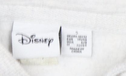 Disney Women’s Grey Mickey Mouse Hoodie Size S Pullover Sweatshirt