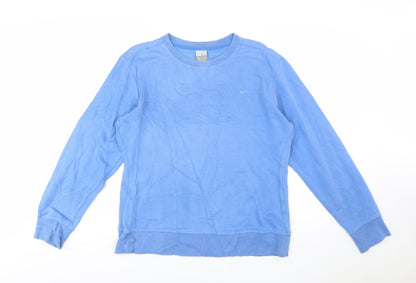 Nike Women Blue XL Crew Neck Long Sleeve Pullover Sweatshirt