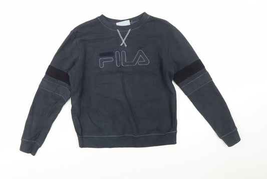 FILA Womens Blue Crew Neck Long Sleeve Sweatshirt Size S