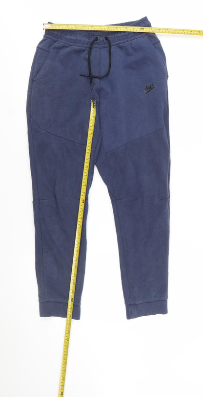 Nike Boys Blue XL Jogger Trousers Elastic Waist Cotton Blend Sportswear