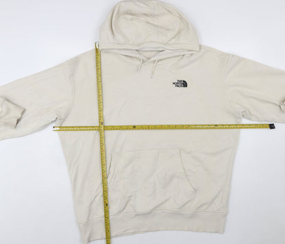 The North Face Men's Beige Pullover Hoodie XL Unisex Cotton Fleece