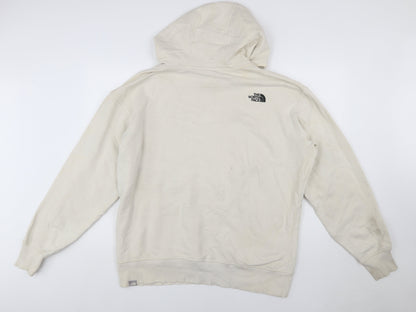The North Face Men's Beige Pullover Hoodie XL Unisex Cotton Fleece