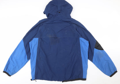 Columbia Men's Blue XL Waterproof Hooded Hiking Jacket