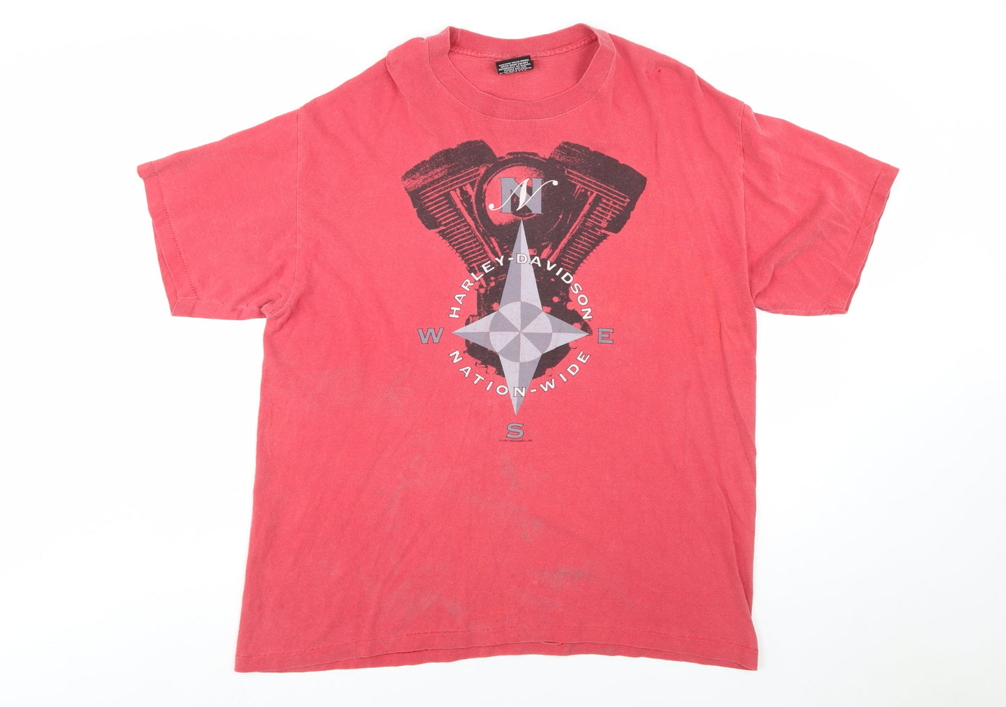 Harley-Davidson Men's Red Graphic XL Cotton Classic T-Shirt
