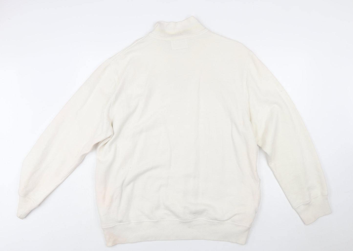 American Living Men's Ivory XL 1/4 Zip Fleece Sweatshirt