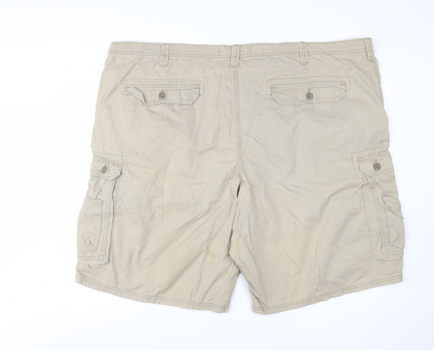 Lee Dungarees Men's Beige Cargo Shorts Size 52 Cotton Canvas