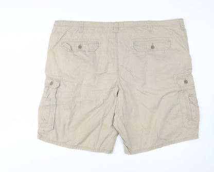 Lee Dungarees Men's Beige Cargo Shorts Size 52 Cotton Canvas