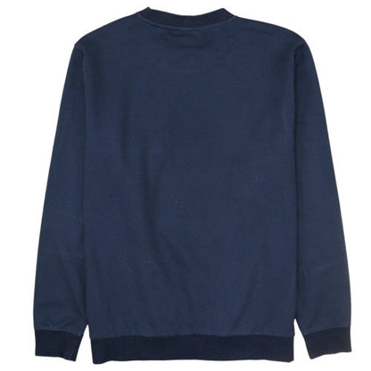 Hugo Boss Men's Blue Crew Neck Embroidered Logo Sweatshirt Size L
