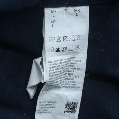Hugo Boss Men's Blue Crew Neck Embroidered Logo Sweatshirt Size L
