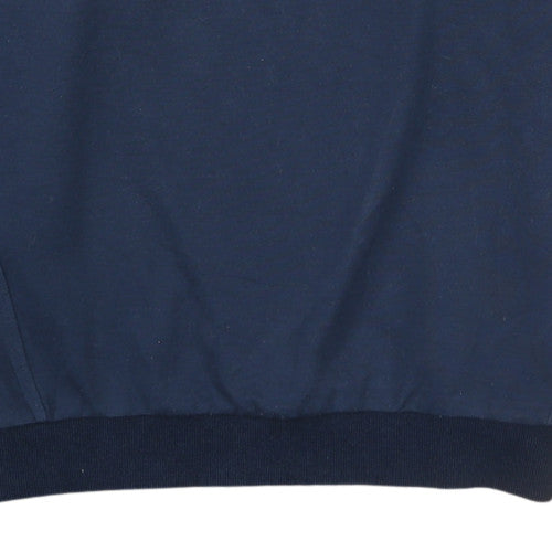 Hugo Boss Men's Blue Crew Neck Embroidered Logo Sweatshirt Size L