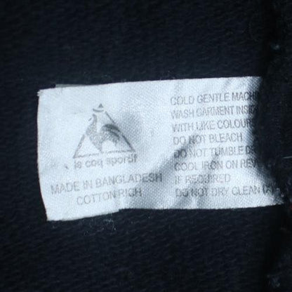 Le Coq Sportif Men's Black Pullover Hoodie L Logo Graphic Fleece