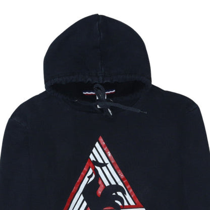 Le Coq Sportif Men's Black Pullover Hoodie L Logo Graphic Fleece