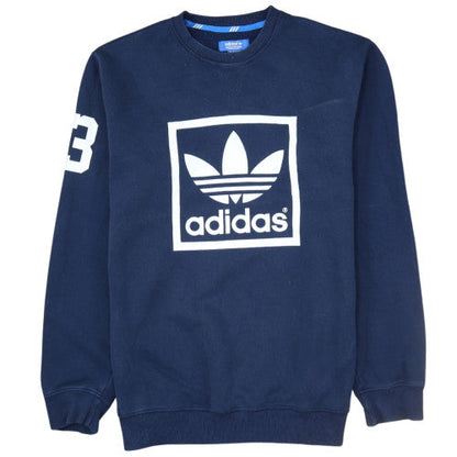 Adidas Men's Blue Crew Neck Pullover Sweatshirt M