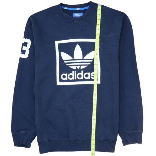 Adidas Men's Blue Crew Neck Pullover Sweatshirt M