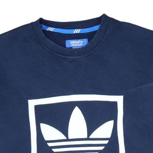 Adidas Men's Blue Crew Neck Pullover Sweatshirt M