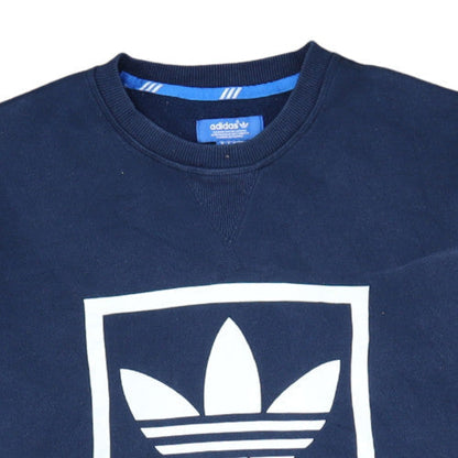 Adidas Men's Blue Crew Neck Pullover Sweatshirt M