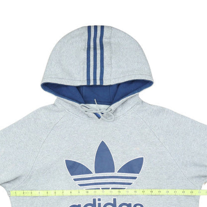 Adidas Mens Grey Hoodie Large Pullover Hooded Sweatshirt