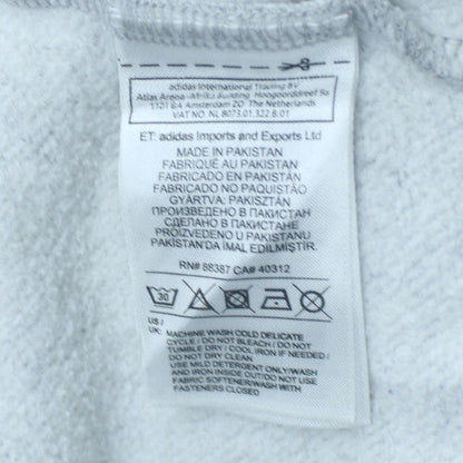 Adidas Mens Grey Hoodie Large Pullover Hooded Sweatshirt