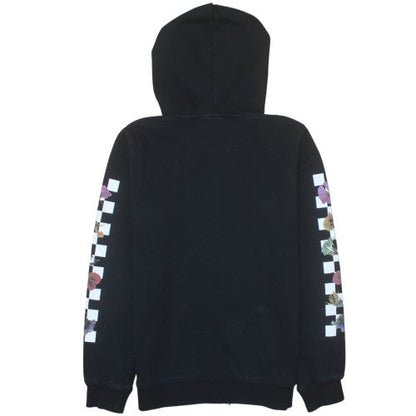 Vans Womens Black Floral Logo Pullover Hoodie Size S