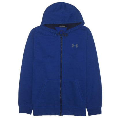 Under Armour Men Blue Full Zip Hoodie Size L Sports Fleece