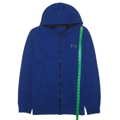 Under Armour Men Blue Full Zip Hoodie Size L Sports Fleece