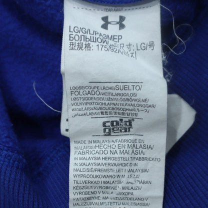 Under Armour Men Blue Full Zip Hoodie Size L Sports Fleece