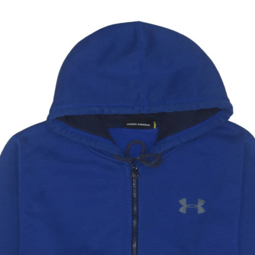 Under Armour Men Blue Full Zip Hoodie Size L Sports Fleece