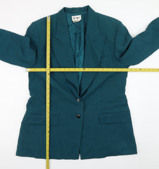 Dalkeith Women’s Green Wool Blazer UK 18 Single Breasted Vintage