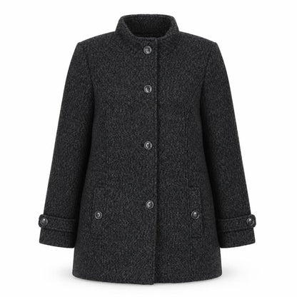 Damart Women's Grey Wool Blend Mid-Length Coat UK 16