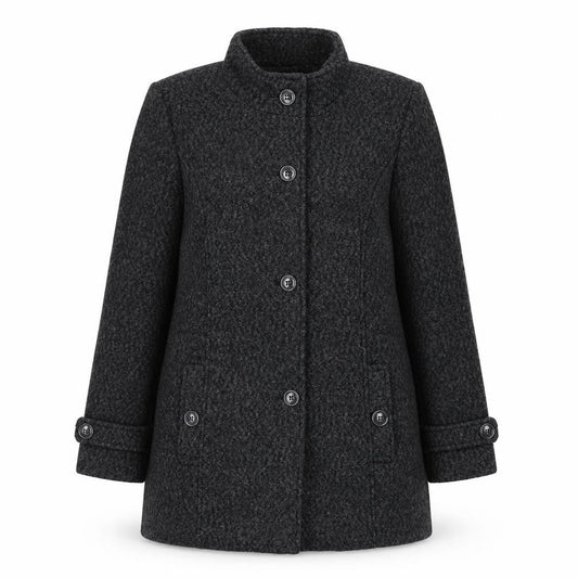 Damart Women's Grey Wool Blend Mid-Length Coat UK 16