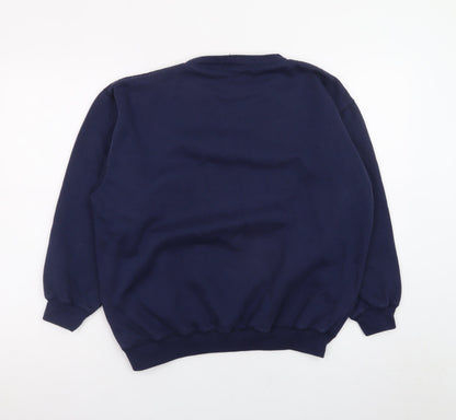 Dash Women's Navy Blue Crew Neck Pullover Sweatshirt M 12/14