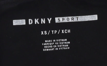 DKNY Women’s Black XS Ankle Length Logo Sport Leggings