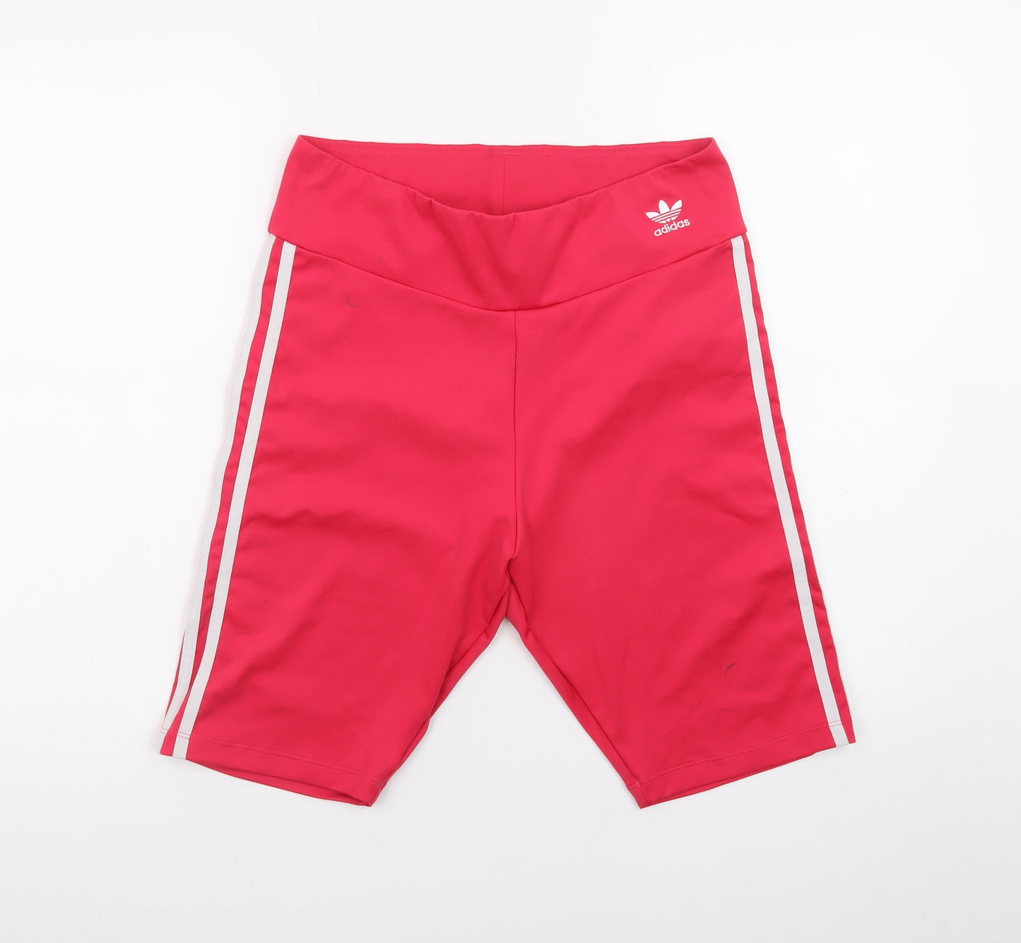 adidas Womens Pink Biker Shorts Size 16 Slim Fit Stretch Activewear