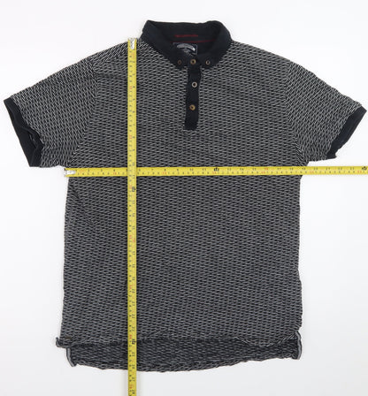 Kensington Eastside Men's Black Short Sleeve Polo Shirt Size L